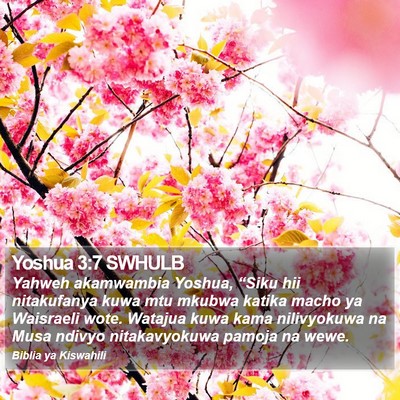 Yoshua 3:7 SWHULB Bible Verse Image