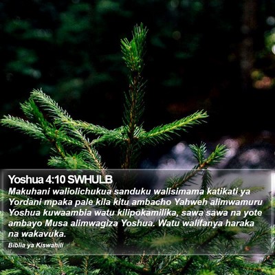 Yoshua 4:10 SWHULB Bible Verse Image