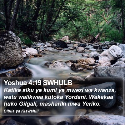 Yoshua 4:19 SWHULB Bible Verse Image