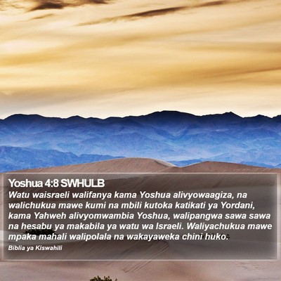 Yoshua 4:8 SWHULB Bible Verse Image