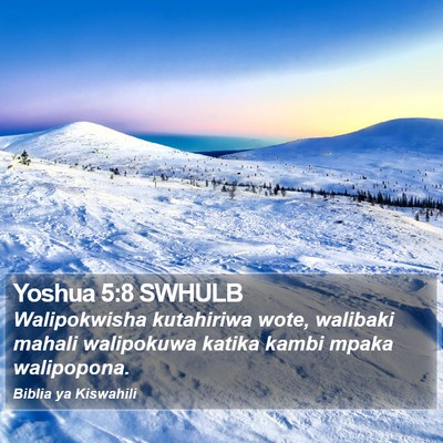 Yoshua 5:8 SWHULB Bible Verse Image