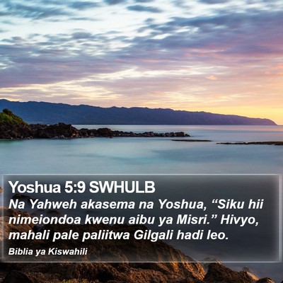 Yoshua 5:9 SWHULB Bible Verse Image