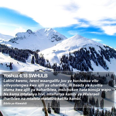 Yoshua 6:18 SWHULB Bible Verse Image
