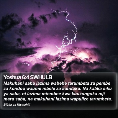 Yoshua 6:4 SWHULB Bible Verse Image