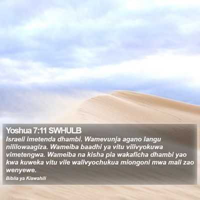 Yoshua 7:11 SWHULB Bible Verse Image