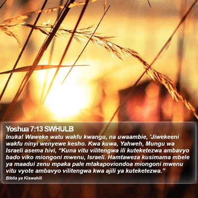 Yoshua 7:13 SWHULB Bible Verse Image