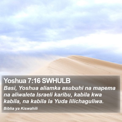 Yoshua 7:16 SWHULB Bible Verse Image