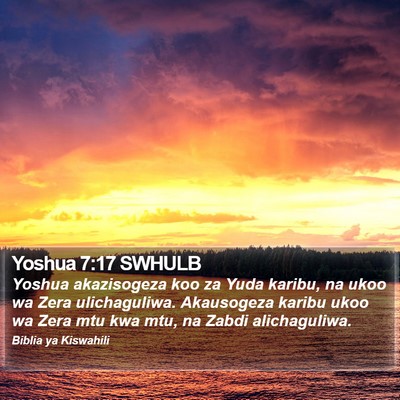 Yoshua 7:17 SWHULB Bible Verse Image