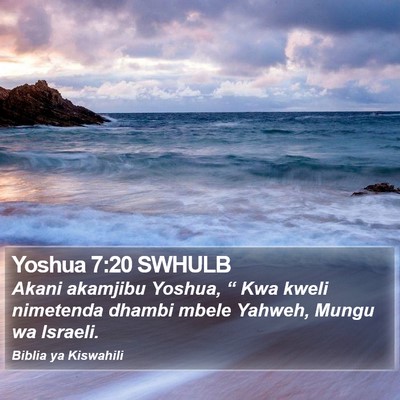 Yoshua 7:20 SWHULB Bible Verse Image