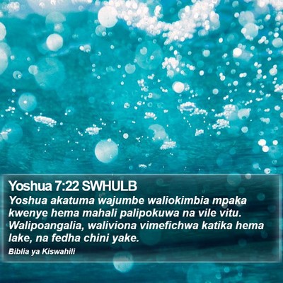 Yoshua 7:22 SWHULB Bible Verse Image