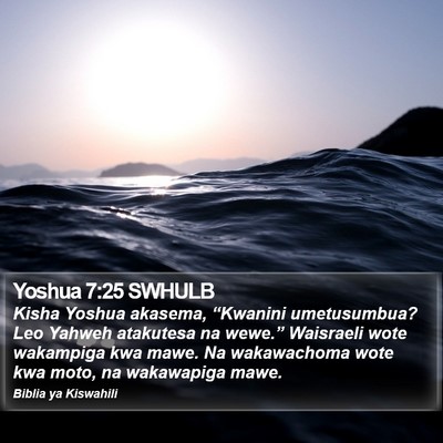 Yoshua 7:25 SWHULB Bible Verse Image