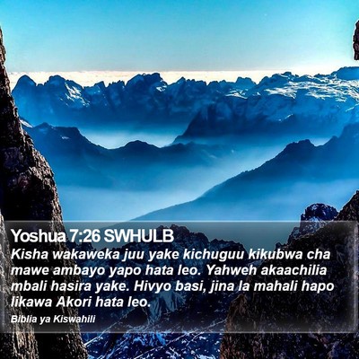 Yoshua 7:26 SWHULB Bible Verse Image