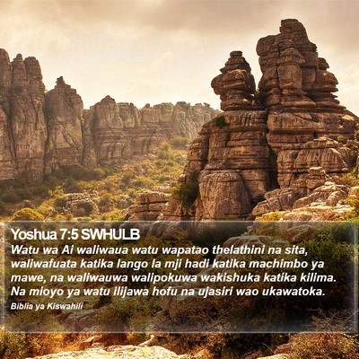 Yoshua 7:5 SWHULB Bible Verse Image