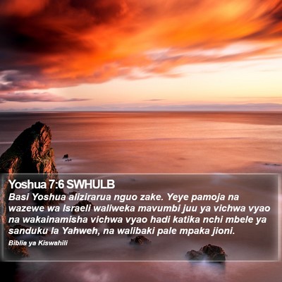 Yoshua 7:6 SWHULB Bible Verse Image