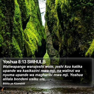 Yoshua 8:13 SWHULB Bible Verse Image
