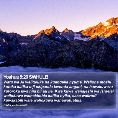Yoshua 8:20 SWHULB Bible Verse Image