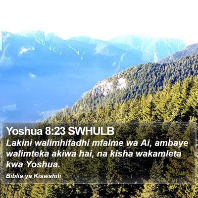 Yoshua 8:23 SWHULB Bible Verse Image
