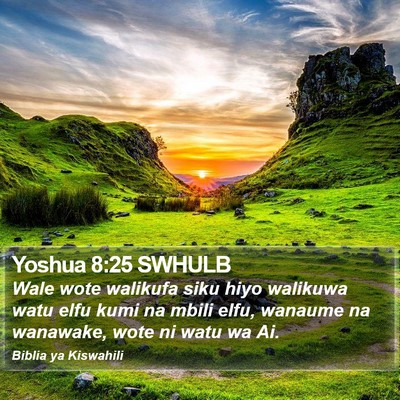Yoshua 8:25 SWHULB Bible Verse Image