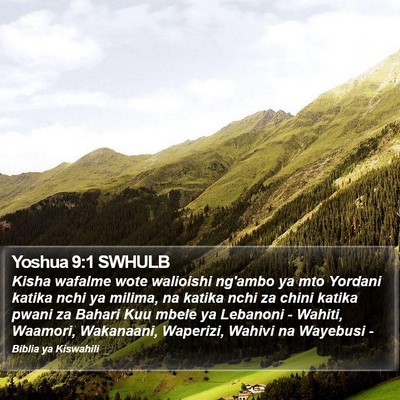 Yoshua 9:1 SWHULB Bible Verse Image