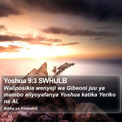 Yoshua 9:3 SWHULB Bible Verse Image