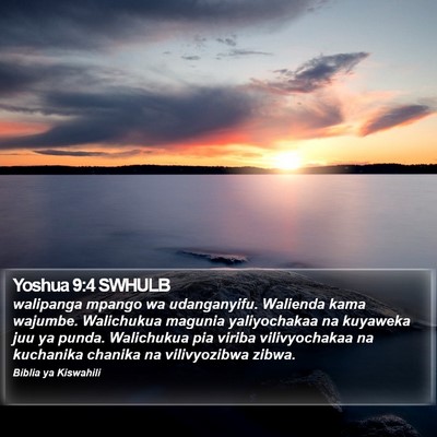 Yoshua 9:4 SWHULB Bible Verse Image