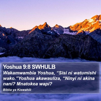 Yoshua 9:8 SWHULB Bible Verse Image