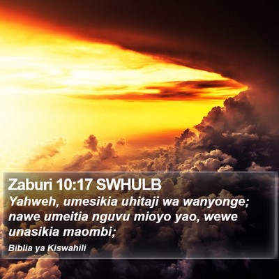 Zaburi 10:17 SWHULB Bible Verse Image