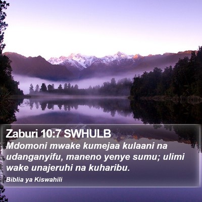 Zaburi 10:7 SWHULB Bible Verse Image