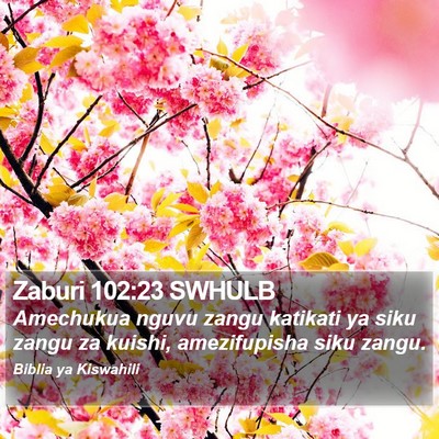 Zaburi 102:23 SWHULB Bible Verse Image
