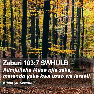 Zaburi 103:7 SWHULB Bible Verse Image