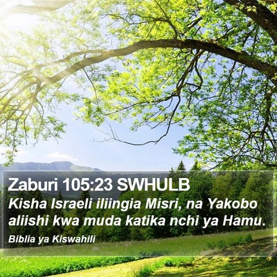 Zaburi 105:23 SWHULB Bible Verse Image