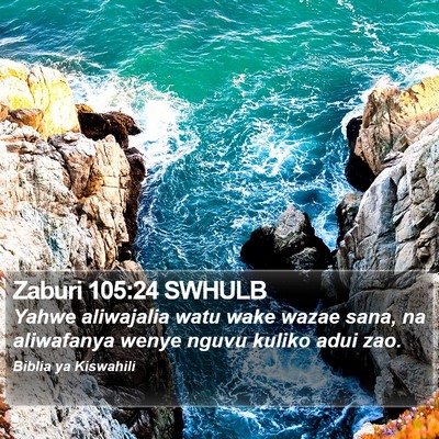 Zaburi 105:24 SWHULB Bible Verse Image