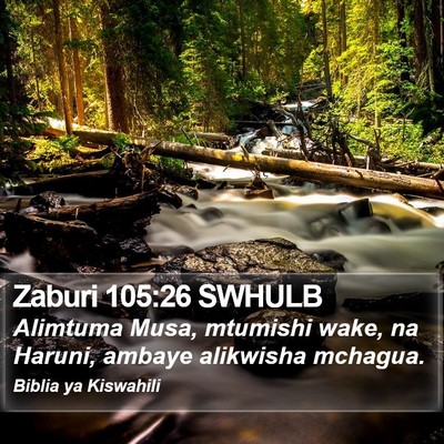 Zaburi 105:26 SWHULB Bible Verse Image