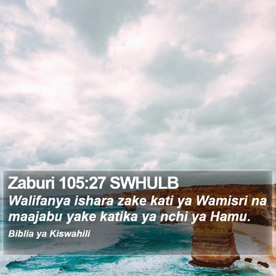 Zaburi 105:27 SWHULB Bible Verse Image