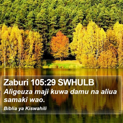 Zaburi 105:29 SWHULB Bible Verse Image