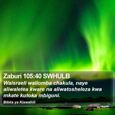 Zaburi 105:40 SWHULB Bible Verse Image