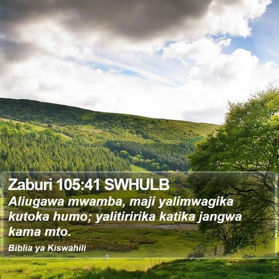 Zaburi 105:41 SWHULB Bible Verse Image