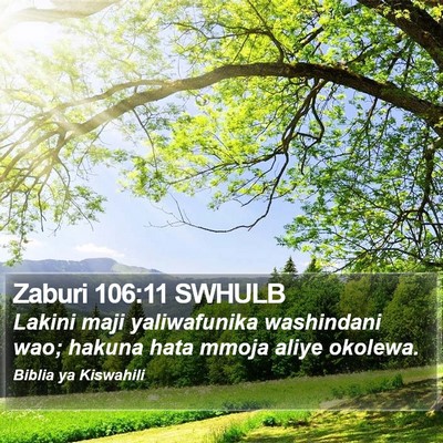 Zaburi 106:11 SWHULB Bible Verse Image