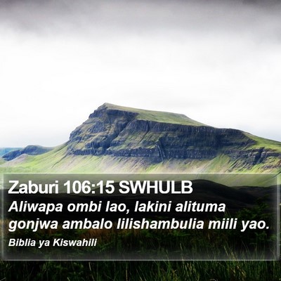 Zaburi 106:15 SWHULB Bible Verse Image