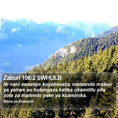 Zaburi 106:2 SWHULB Bible Verse Image