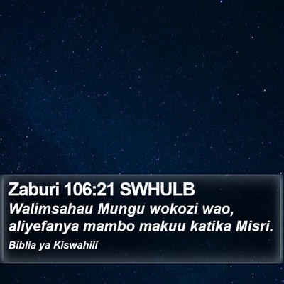 Zaburi 106:21 SWHULB Bible Verse Image