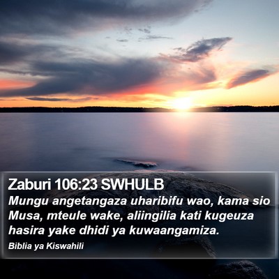 Zaburi 106:23 SWHULB Bible Verse Image