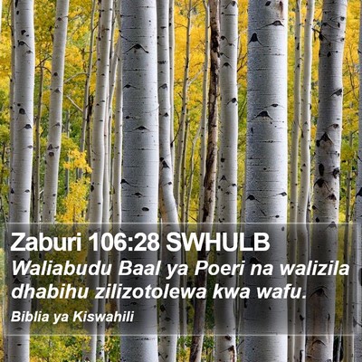 Zaburi 106:28 SWHULB Bible Verse Image
