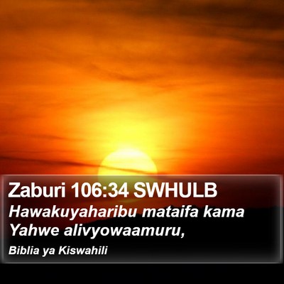 Zaburi 106:34 SWHULB Bible Verse Image