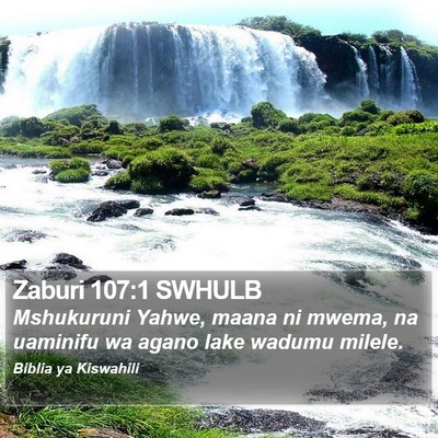 Zaburi 107:1 SWHULB Bible Verse Image