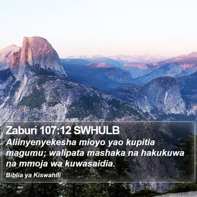 Zaburi 107:12 SWHULB Bible Verse Image