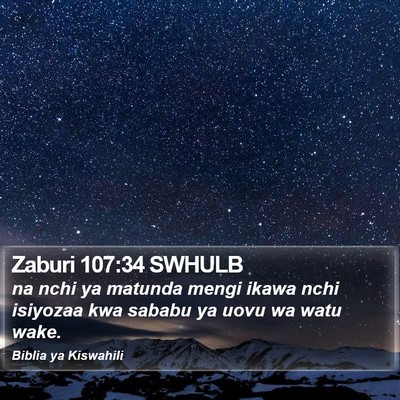 Zaburi 107:34 SWHULB Bible Verse Image