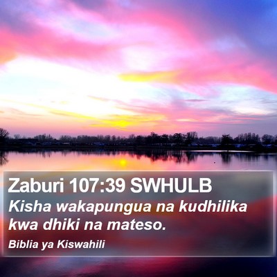 Zaburi 107:39 SWHULB Bible Verse Image