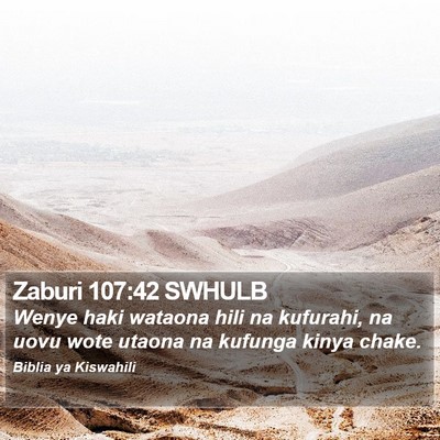 Zaburi 107:42 SWHULB Bible Verse Image