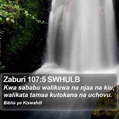 Zaburi 107:5 SWHULB Bible Verse Image